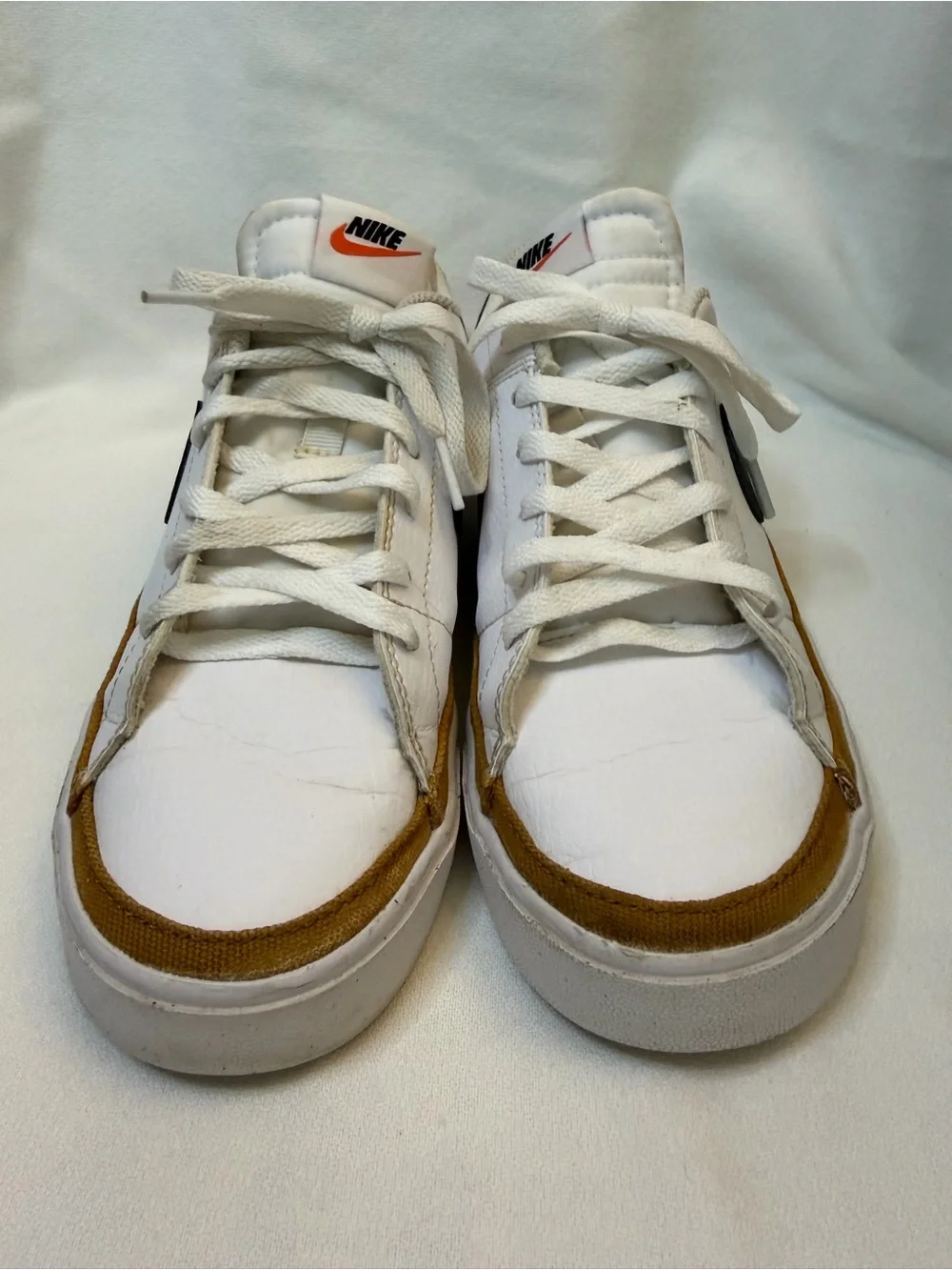 Nike Court Legacy Next Nature Sneakers White Desert Ochre Size 9